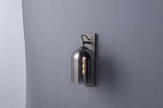 Elegant Industrial Style Wall Lamp Wall Lamp Iron Body and Glass Shade Lamp