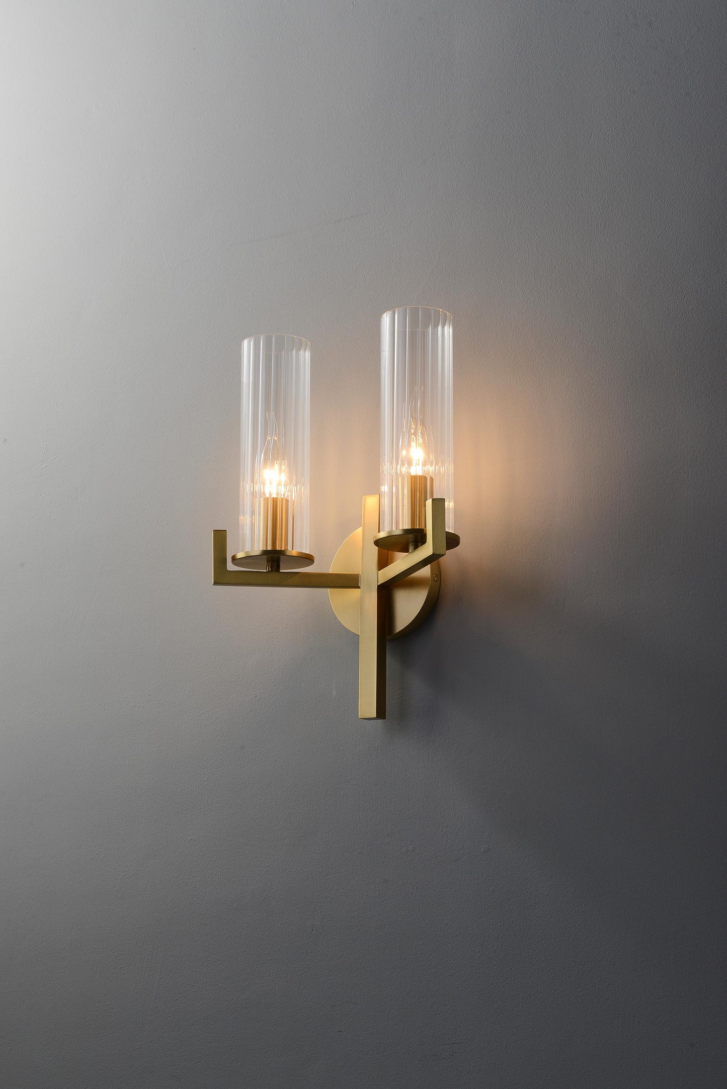 Modern and Vintage Copper and Glass Wall Light |  Industrial Copper Wall Sconce for Contemporary and Rustic Decor