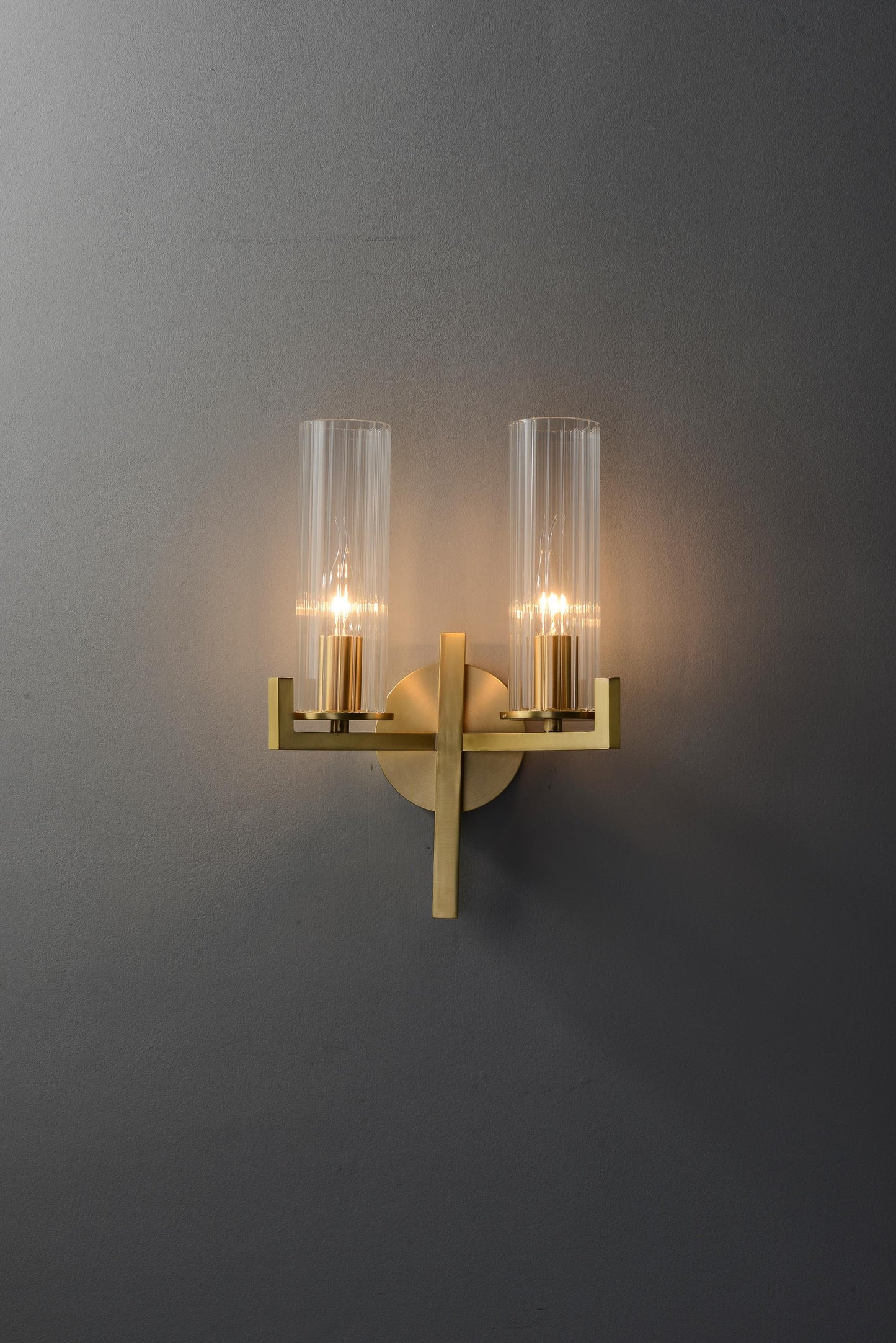 Modern and Vintage Copper and Glass Wall Light |  Industrial Copper Wall Sconce for Contemporary and Rustic Decor
