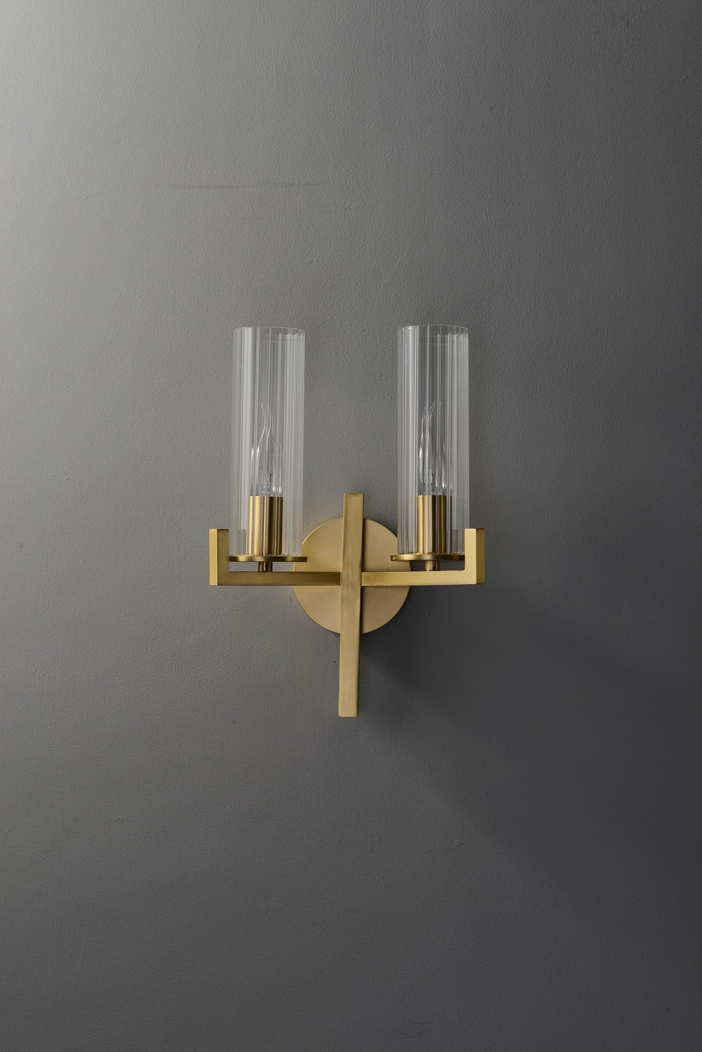 Modern and Vintage Copper and Glass Wall Light |  Industrial Copper Wall Sconce for Contemporary and Rustic Decor