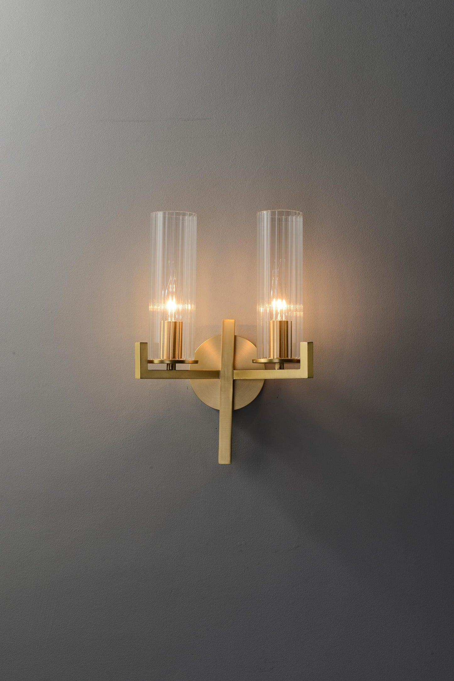 Modern and Vintage Copper and Glass Wall Light |  Industrial Copper Wall Sconce for Contemporary and Rustic Decor
