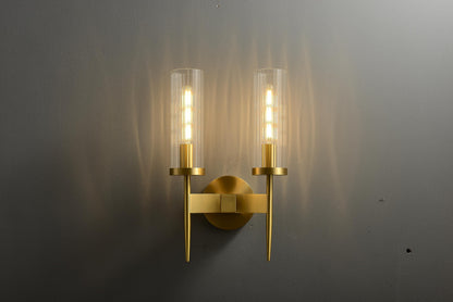 Sleek Bronze and Black Wall Light Copper Lamp Glass Lamp | Stylish Industrial Wall Sconce