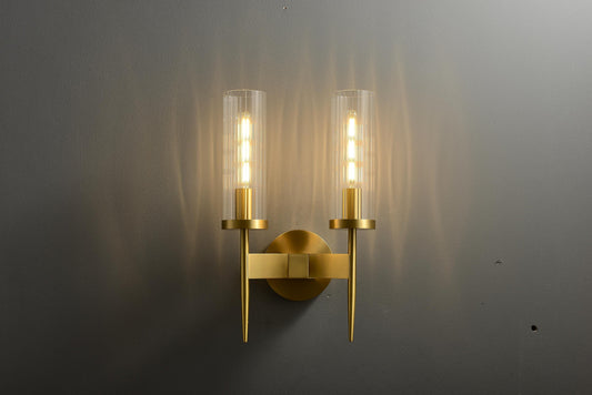 Sleek Bronze and Black Wall Light Copper Lamp Glass Lamp | Stylish Industrial Wall Sconce