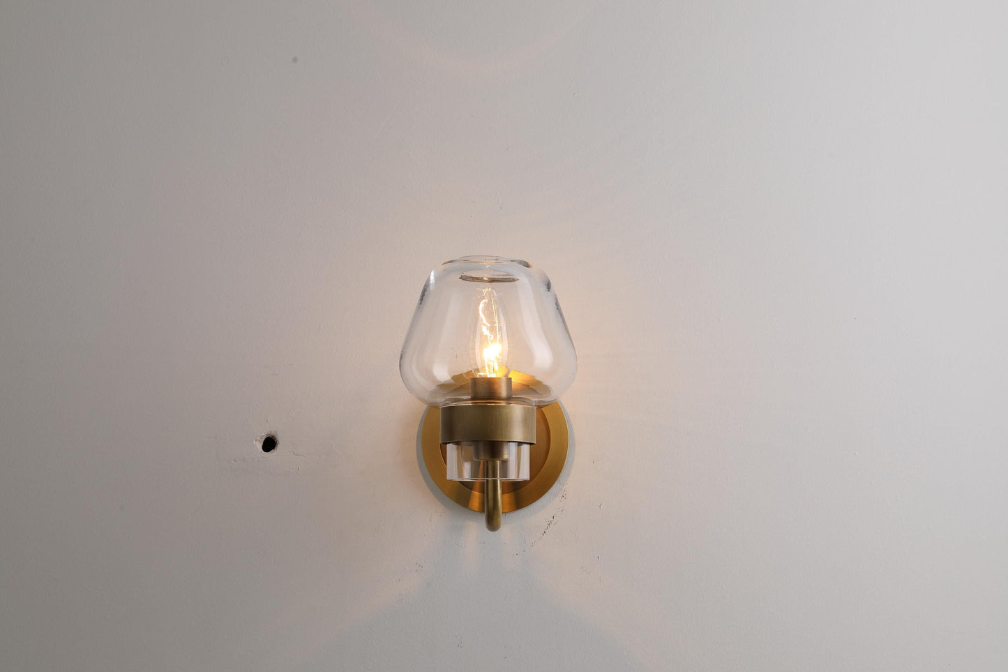 Industrial Bronze Wall Light Copper and Glass for Elegant Vintage and Modern Spaces