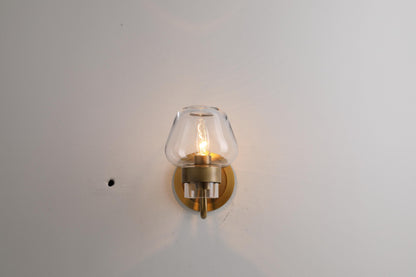 Industrial Bronze Wall Light Copper and Glass for Elegant Vintage and Modern Spaces