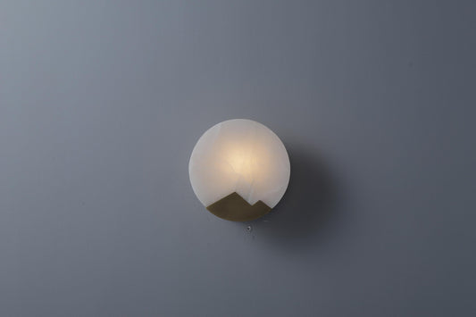Mid-Century Marble Wall Sconce Brass Copper Wall Lamp Light Fixture