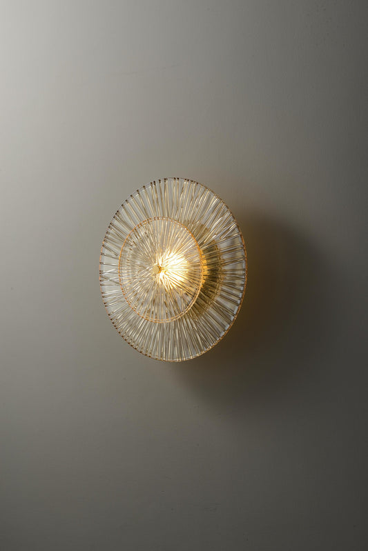 Mid-Century Copper Wall Lamp Custom Night Light Glass Light Fixture