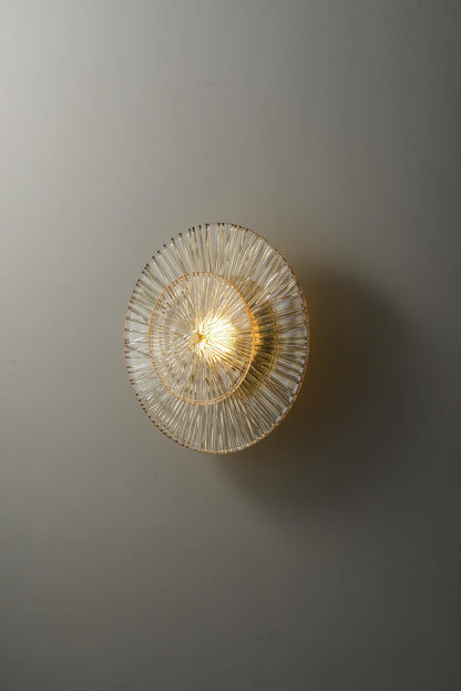 Mid-Century Copper Wall Lamp Custom Night Light Glass Light Fixture