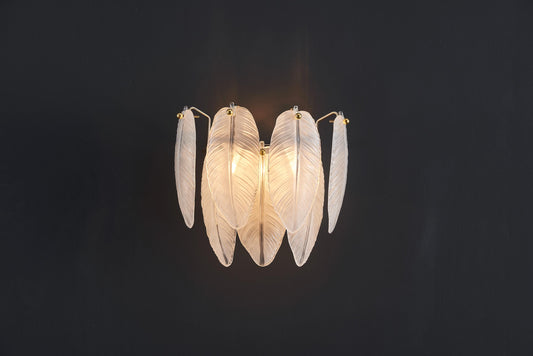 Modern Electroplated Gold Wall Lamp | Elegant Glass Sconce with Gold Hardware