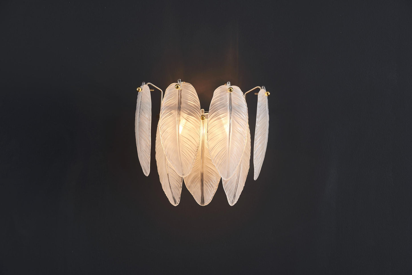 Modern Electroplated Gold Wall Lamp | Elegant Glass Sconce with Gold Hardware