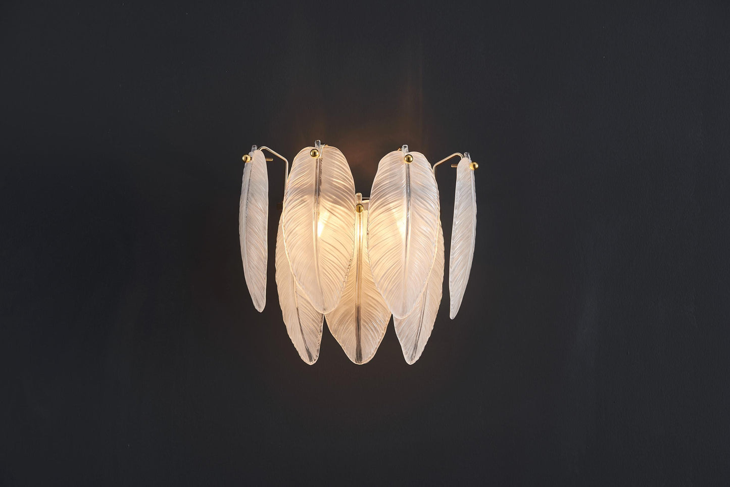 Modern Electroplated Gold Wall Lamp | Elegant Glass Sconce with Gold Hardware