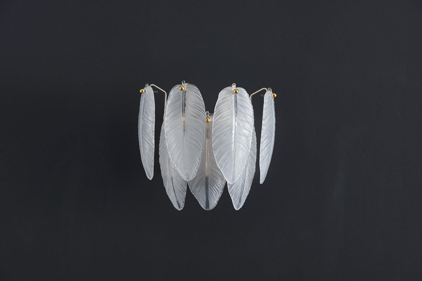 Modern Electroplated Gold Wall Lamp | Elegant Glass Sconce with Gold Hardware