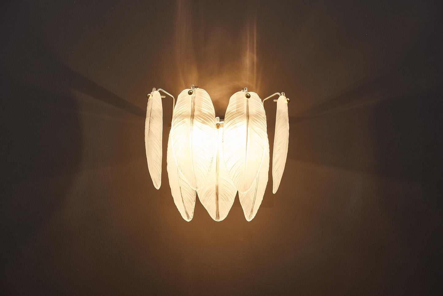 Modern Electroplated Gold Wall Lamp | Elegant Glass Sconce with Gold Hardware