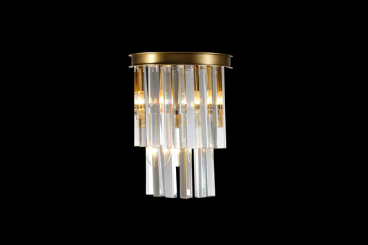 Modern Copper and K9 Crystal Wall Lamp | Luxury Wall Lighting Elegant Crystal Fixture