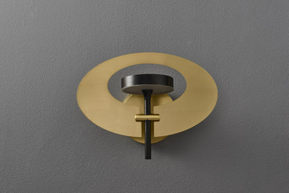 Vintage Retro Design| Mid-Century Brass Copper + Acrylic Wall Lamp