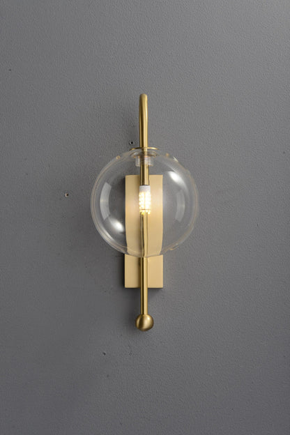Industrial Black Copper Wall Light | Chic Copper and Glass Wall Lamp for Contemporary Style