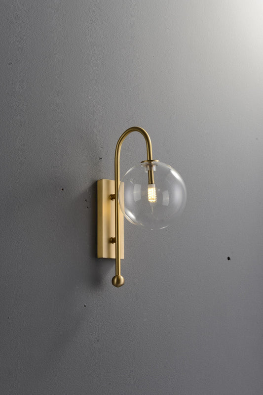 Industrial Black Copper Wall Light | Chic Copper and Glass Wall Lamp for Contemporary Style