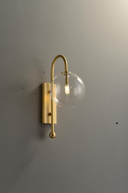 Industrial Black Copper Wall Light | Chic Copper and Glass Wall Lamp for Contemporary Style