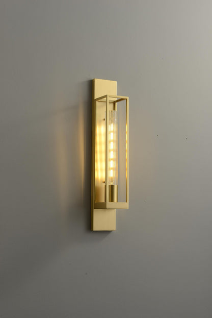 Vintage Copper Wall Sconce | Contemporary Glass and Copper Wall Lamp, Industrial Art Deco Sconce
