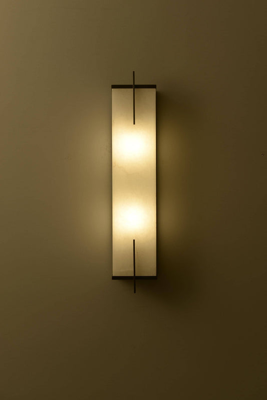Stylish Black Copper Wall Lamp with Marble Accent – Elegant and Contemporary Wall Sconce