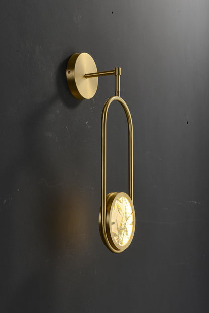 All-Copper Bronze Wall Lighting Fixture with Luxury Stained Glass and Vintage Design