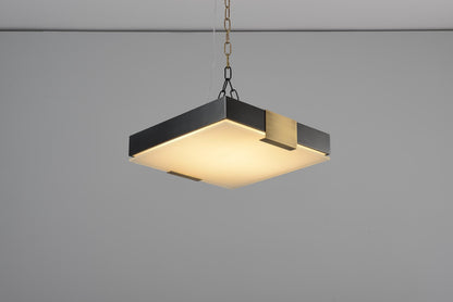 Stylish Copper Black Pendant Light | Modern Ceiling Fixture with Copper, Iron, and Glass Elements