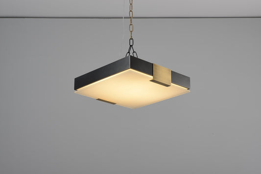 Stylish Copper Black Pendant Light | Modern Ceiling Fixture with Copper, Iron, and Glass Elements
