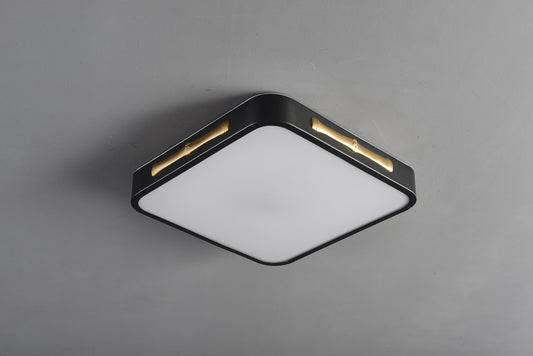 Unique Modern Ceiling Light – Copper and Black Fixture with Sleek Acrylic Pendant