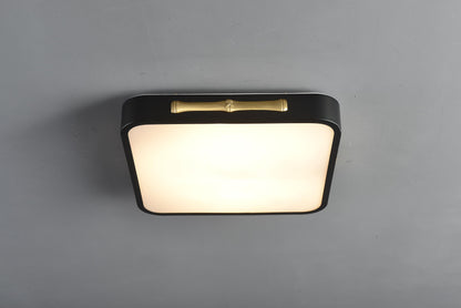 Unique Modern Ceiling Light – Copper and Black Fixture with Sleek Acrylic Pendant