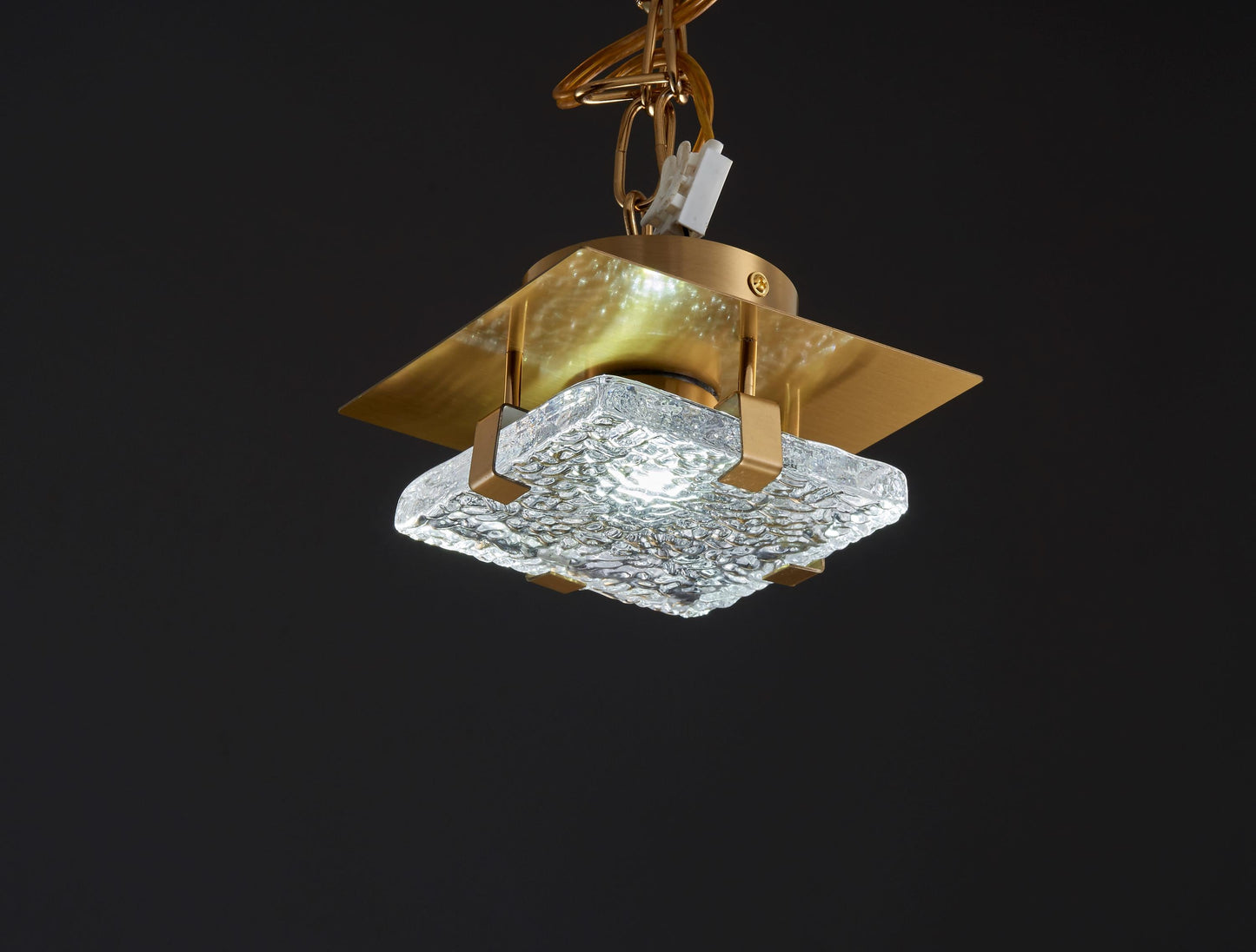 Modern Designer Stainless Steel Ceiling Light with Glass Shade – Contemporary LED Pendant and Flush Mount Light