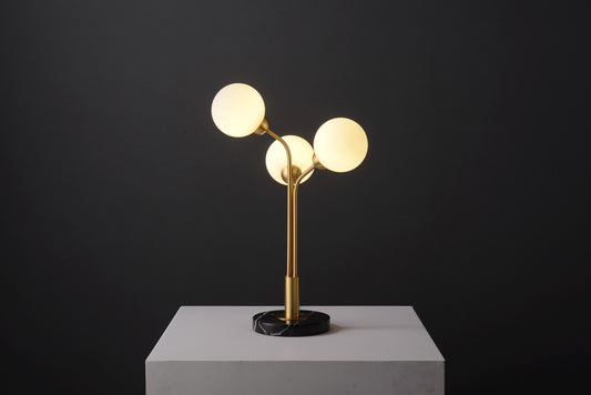 Decorative Copper and Glass Table Lamp | Rustic, Vintage, and Industrial Style Lighting