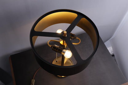 Sleek Copper and Black Iron Table Lamp | Modern Industrial Desk Light with Copper Finish for Contemporary and Rustic Decor