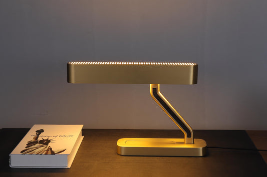 Trendy Copper Table Lamp with Acrylic Shade | Stylish and Unique Design, Modern Desk Light, and Elegant Industrial Copper Lighting