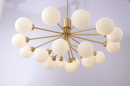 Industrial Vintage 18-Lights Design Copper and Glass Chandelier | Handcrafted Rustic Copper Pendant Lighting Fixture