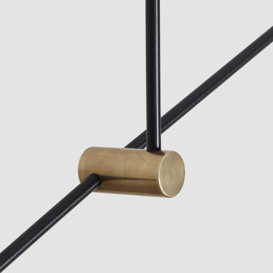 Double Shade Brass Counterweight Pendant Lamp