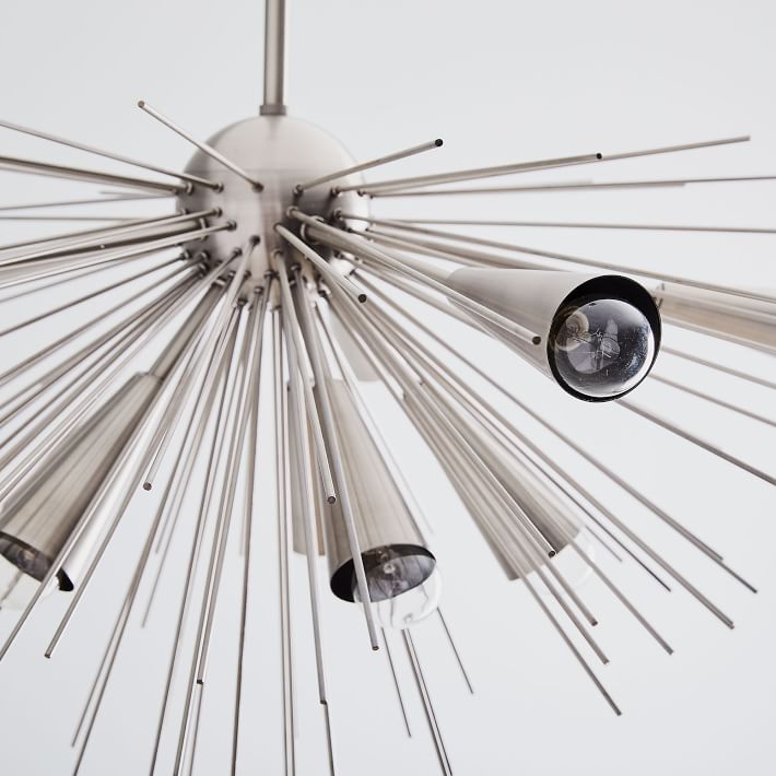 Half Urchin Modern Brass Sputnik Chandelier