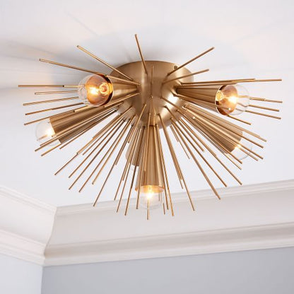 Sputnik Flushmount Light Fixture 20"D