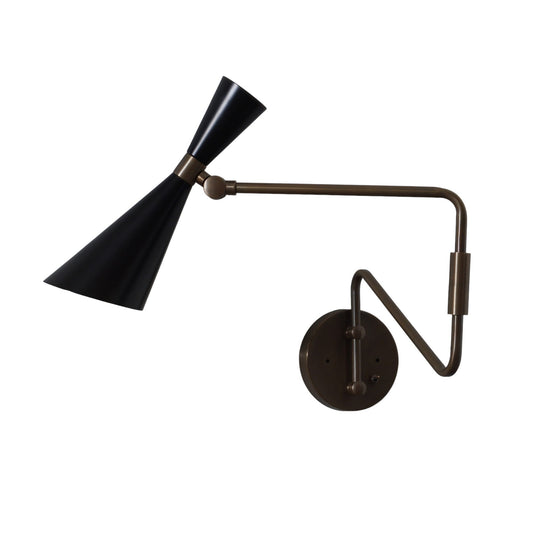 Articulating Adjustable Brass Arm wall lamp